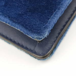 Pre-owned Gucci Dionysus Navy velour 476432 shoulderbag | stylenewstar