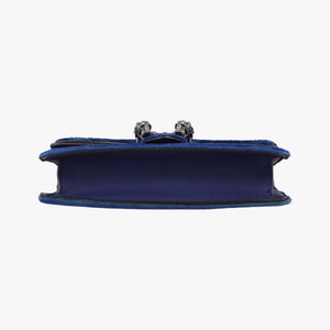 Pre-owned Gucci Dionysus Navy velour 476432 shoulderbag | stylenewstar