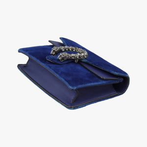 Pre-owned Gucci Dionysus Navy velour 476432 shoulderbag | stylenewstar