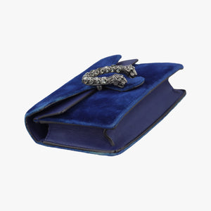 Pre-owned Gucci Dionysus Navy velour 476432 shoulderbag | stylenewstar