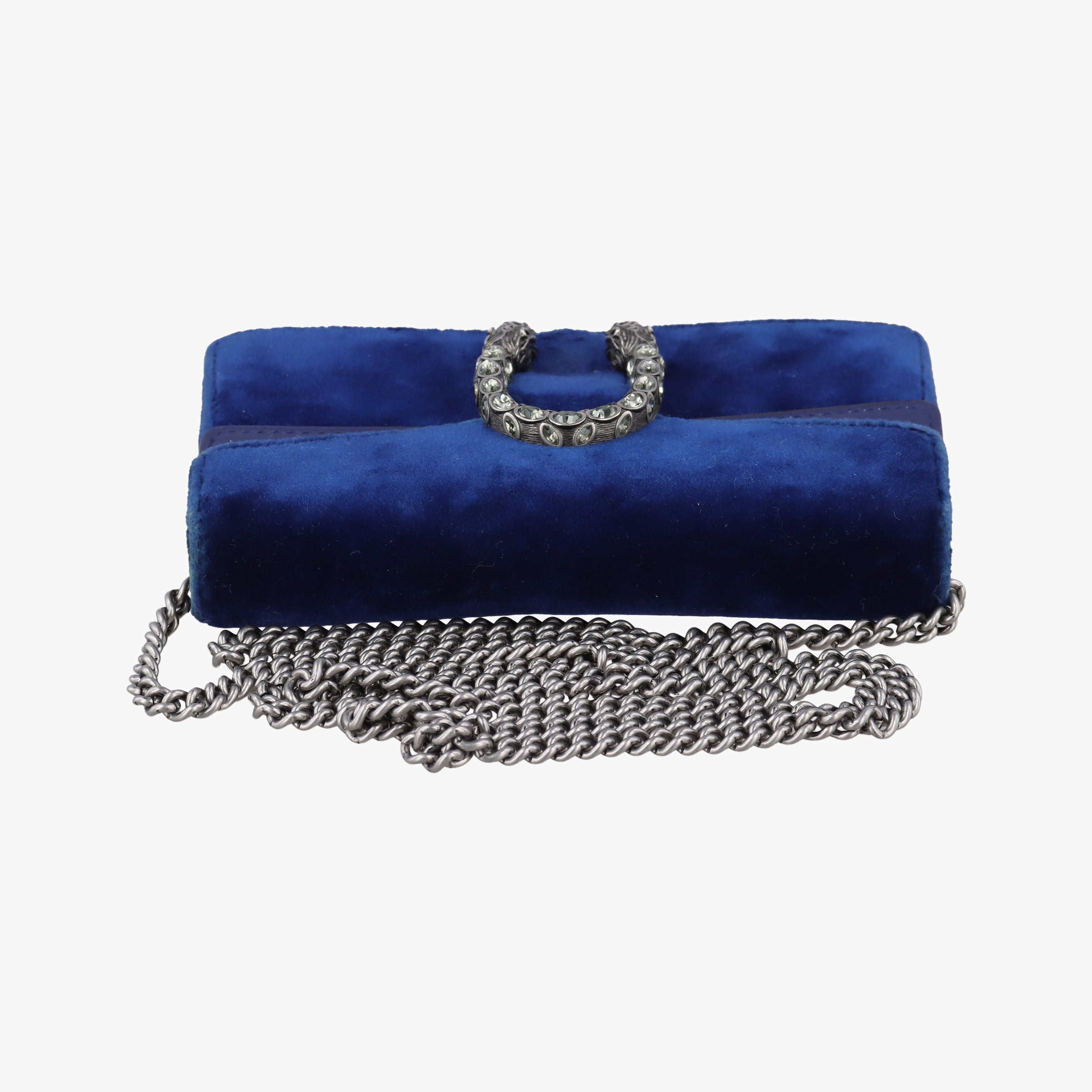 Pre-owned Gucci Dionysus Navy velour 476432 shoulderbag | stylenewstar