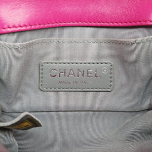 Pre-owned Chanel BOY CHANEL Pink velour A67364 shoulderbag | stylenewstar