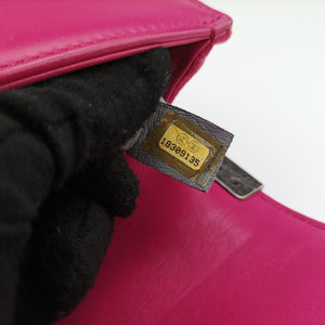 Pre-owned Chanel BOY CHANEL Pink velour A67364 shoulderbag | stylenewstar