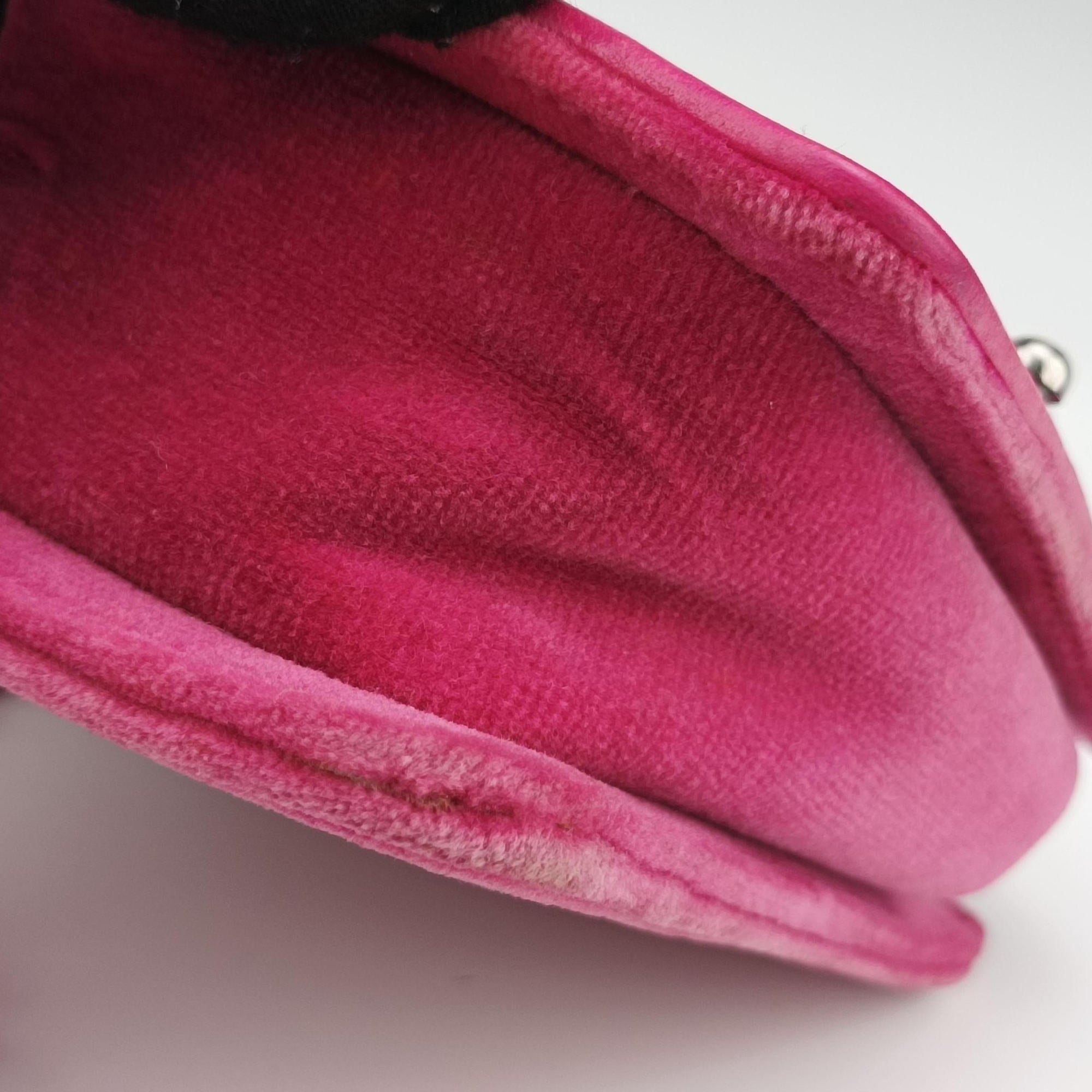 Pre-owned Chanel BOY CHANEL Pink velour A67364 shoulderbag | stylenewstar