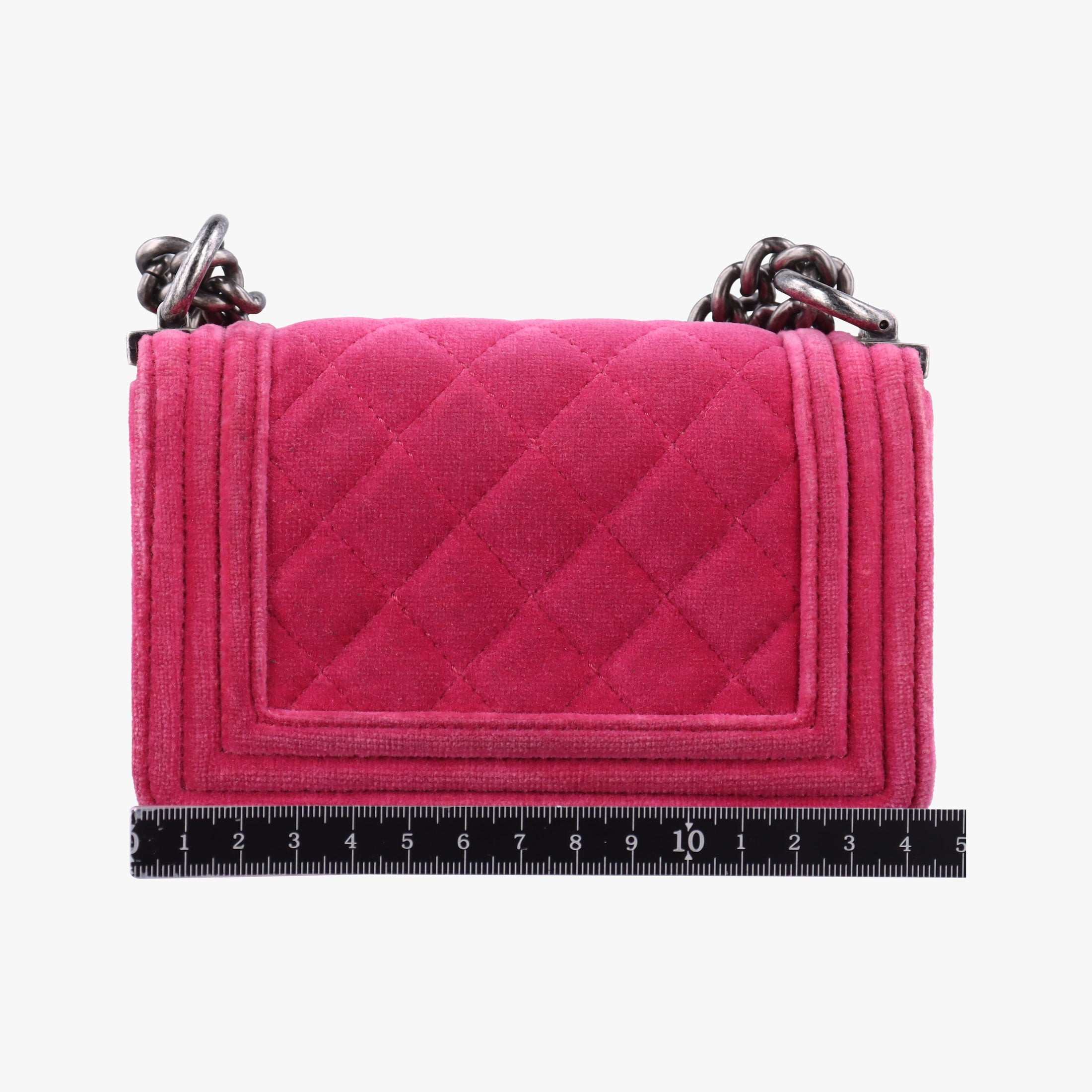 Pre-owned Chanel BOY CHANEL Pink velour A67364 shoulderbag | stylenewstar