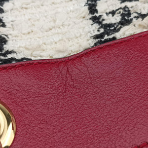 Secondhand Gucci Rajah White×red tweed × leather 537219 handbag | stylenewstar