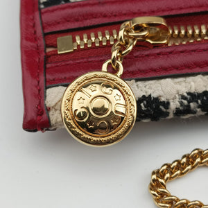 Secondhand Gucci Rajah White×red tweed × leather 537219 handbag | stylenewstar