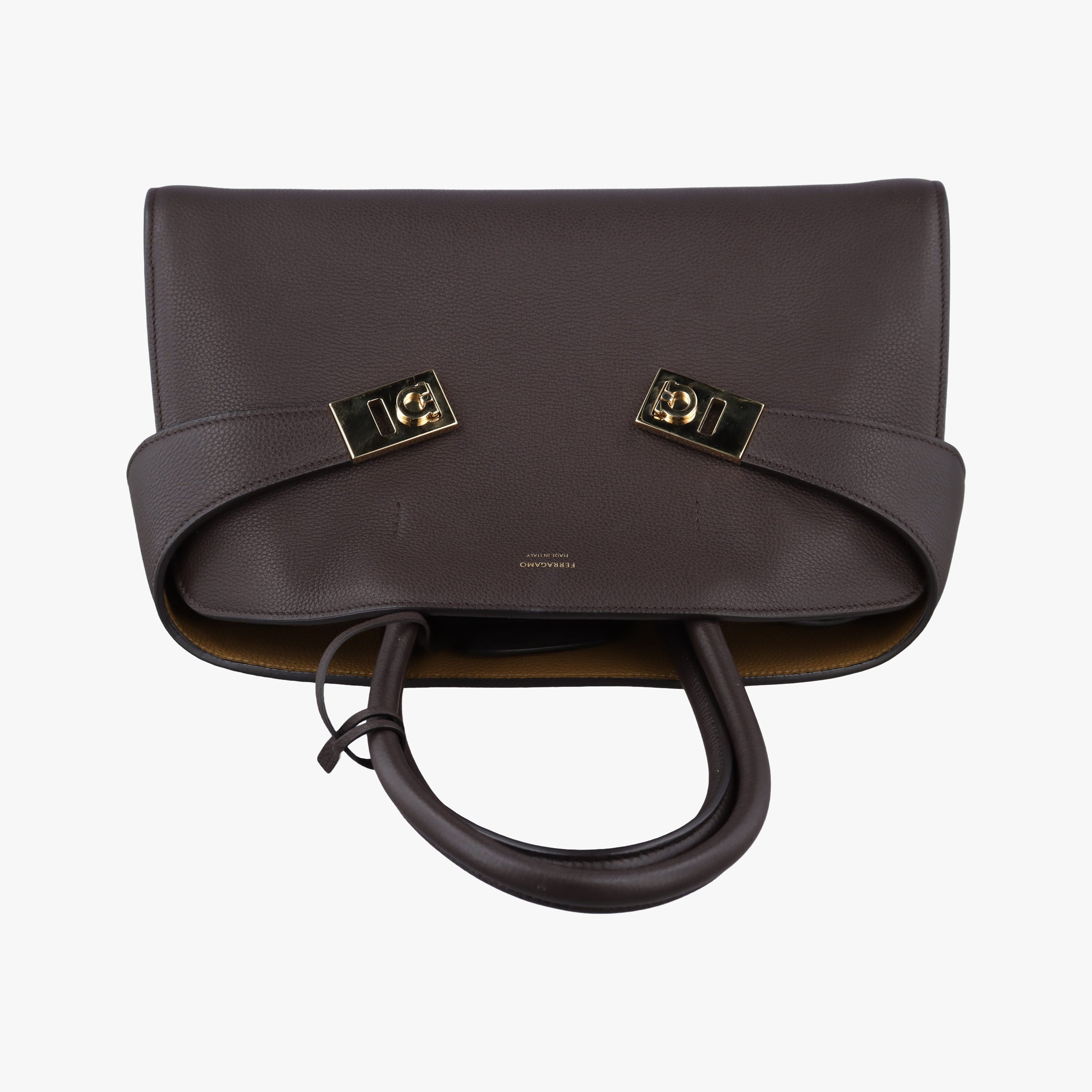 Pre-owned Ferragamo hug brown leather  handbag | stylenewstar