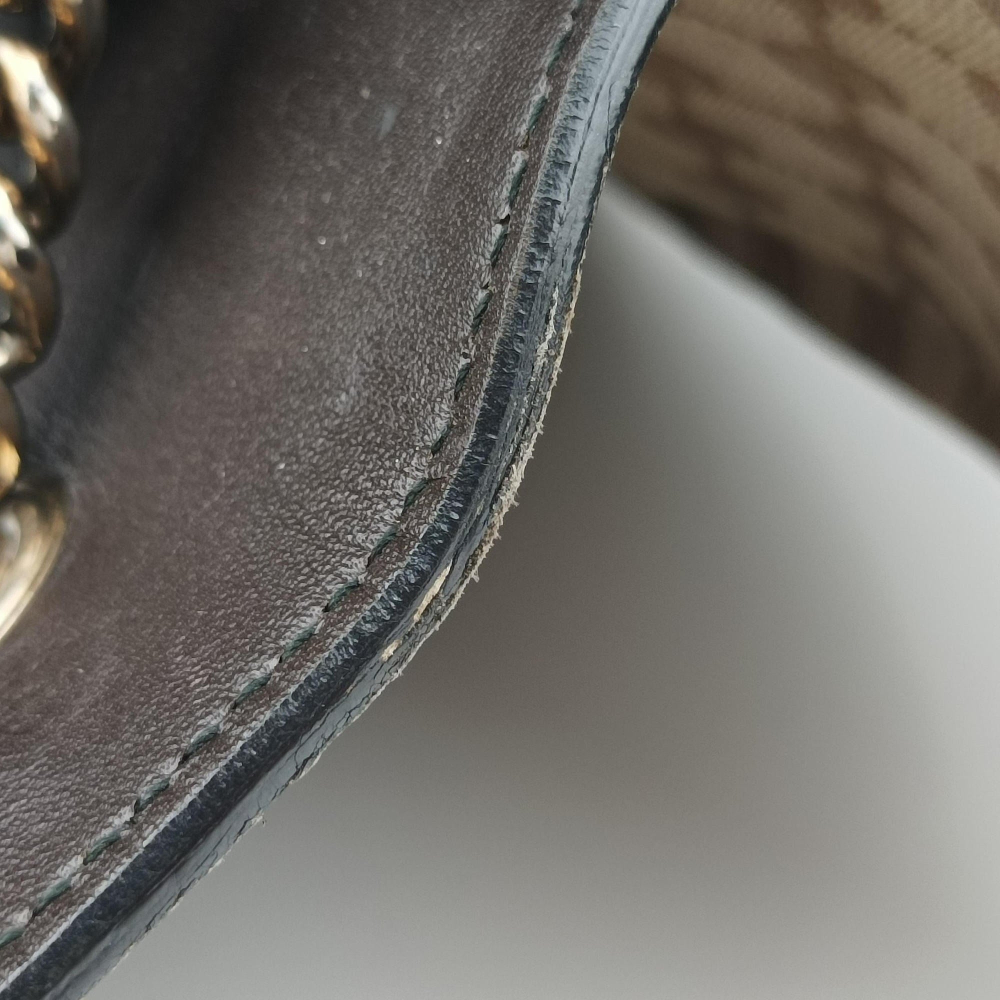 Pre-owned Gucci Emily beige×brown canvas×leather 295402 shoulderbag | stylenewstar