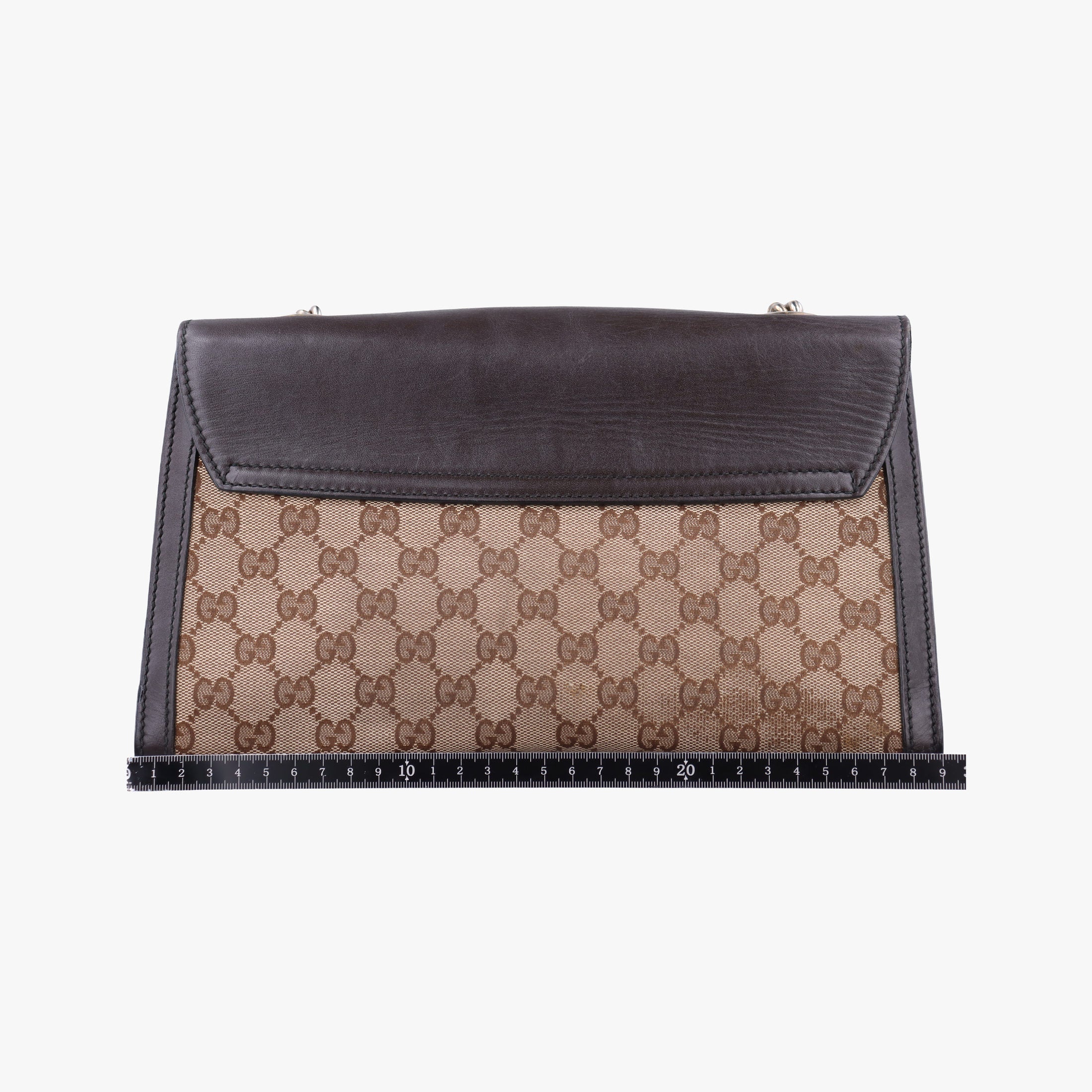 Pre-owned Gucci Emily beige×brown canvas×leather 295402 shoulderbag | stylenewstar