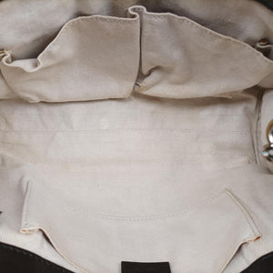 Pre-owned Gucci Emily beige×brown canvas×leather 295402 shoulderbag | stylenewstar