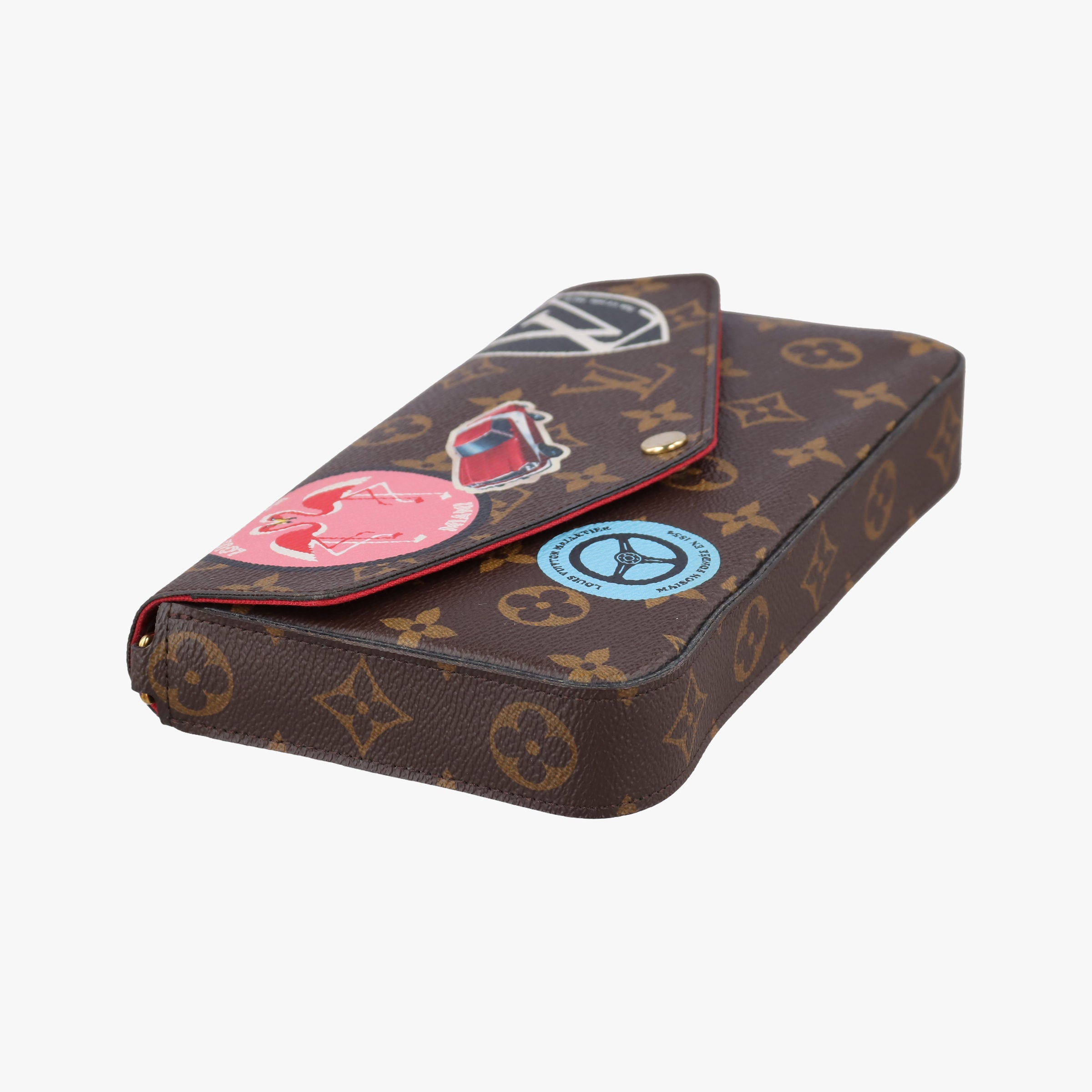Vintage Louis Vuitton Felicie Pochette Brown×Multicolor Monogram Canvas M62145 shoulderbag | stylenewstar