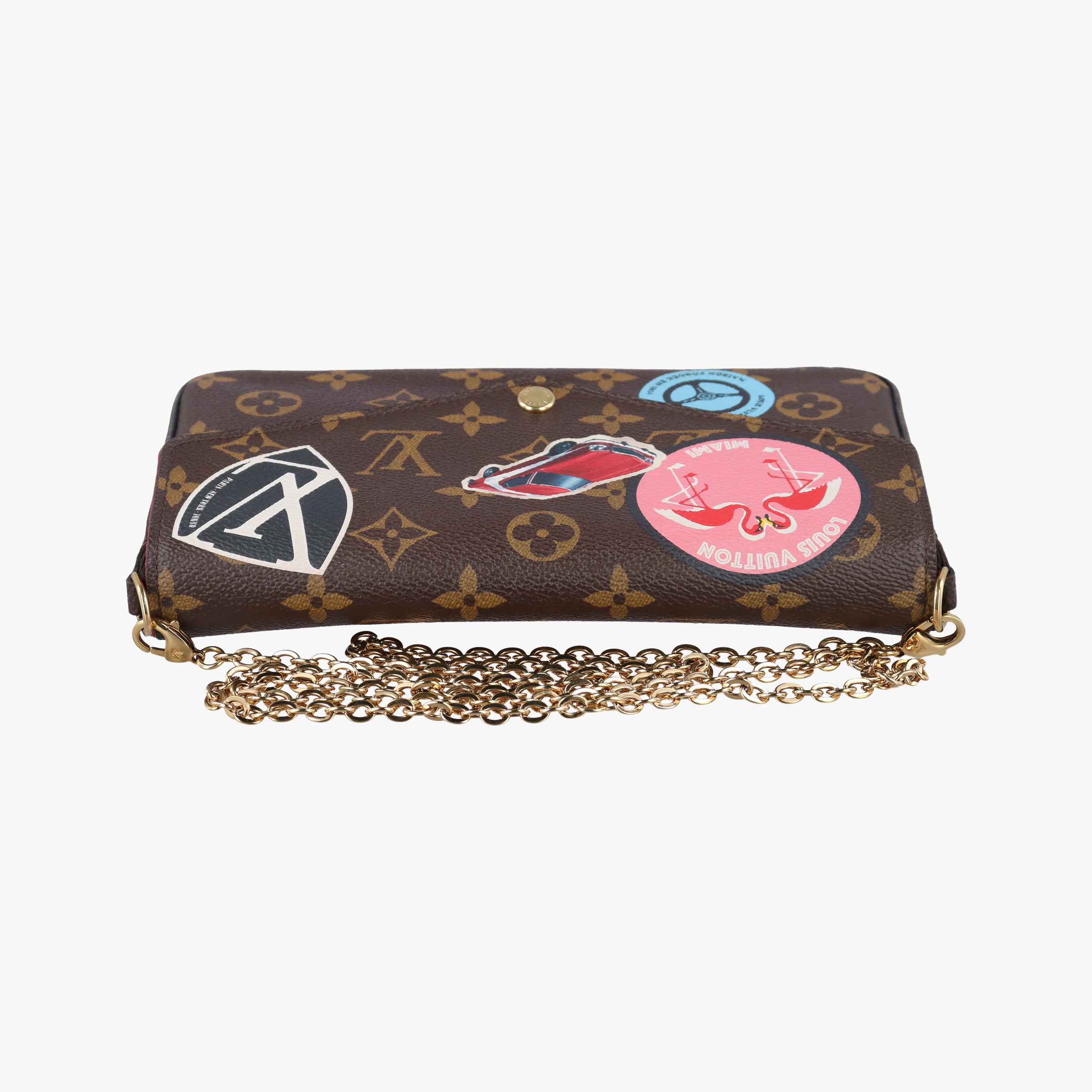 Vintage Louis Vuitton Felicie Pochette Brown×Multicolor Monogram Canvas M62145 shoulderbag | stylenewstar