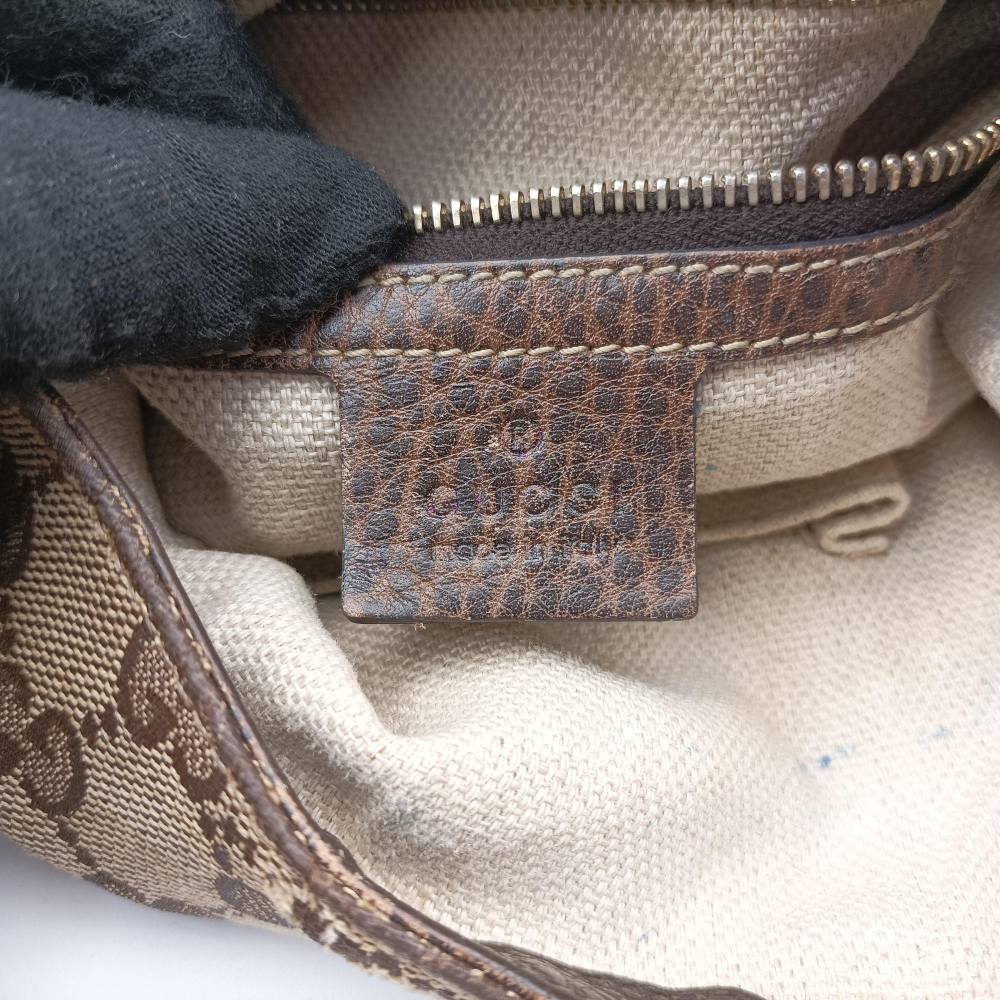 Vintage Gucci New Jackie Brown × Beige canvas×leather 219725 shoulderbag | stylenewstar