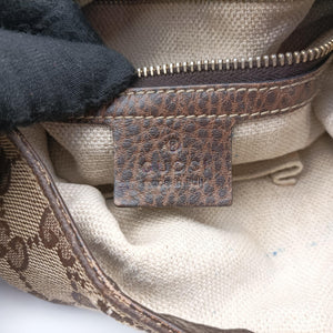 Vintage Gucci New Jackie Brown × Beige canvas×leather 219725 shoulderbag | stylenewstar