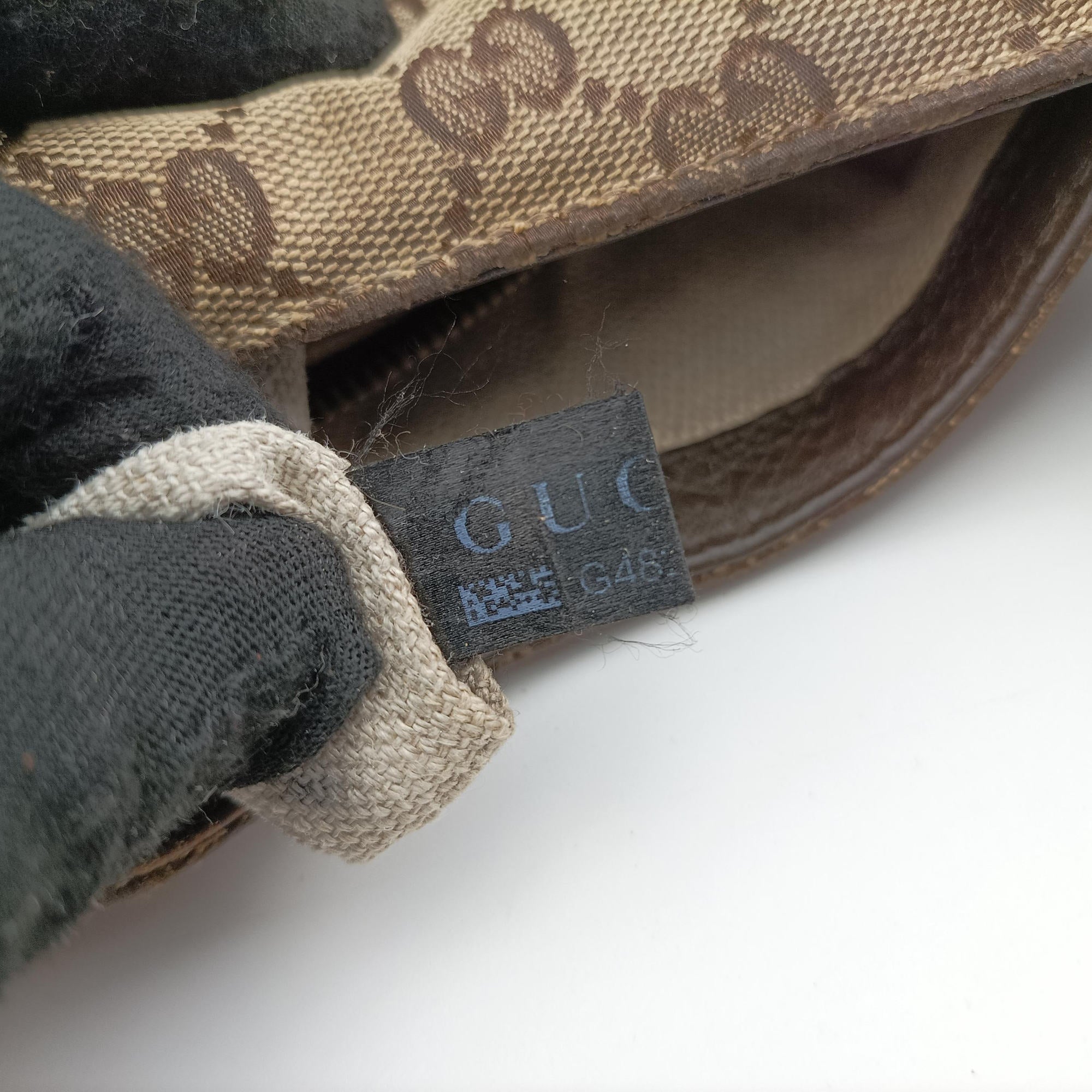 Vintage Gucci New Jackie Brown × Beige canvas×leather 219725 shoulderbag | stylenewstar