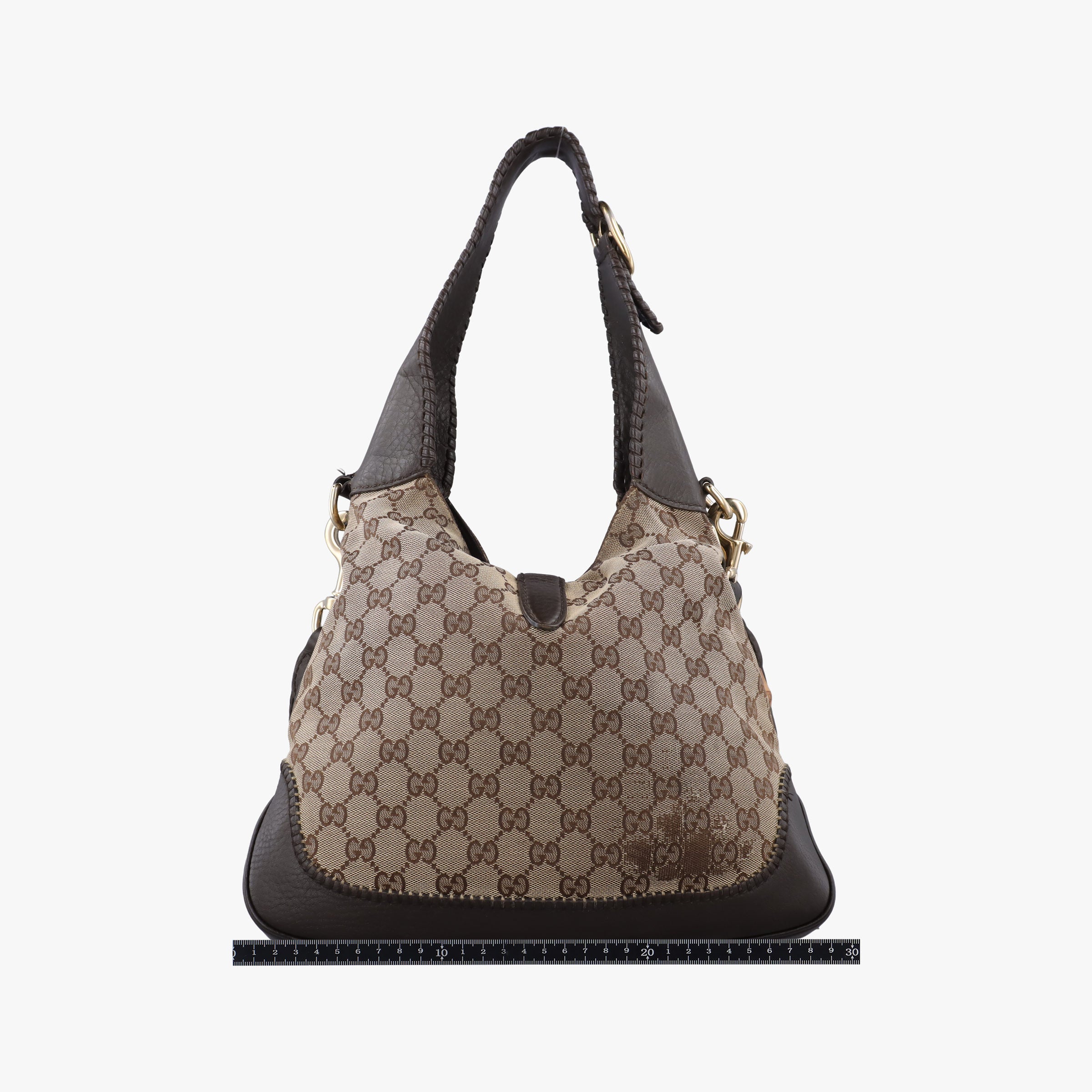 Vintage Gucci New Jackie Brown × Beige canvas×leather 219725 shoulderbag | stylenewstar