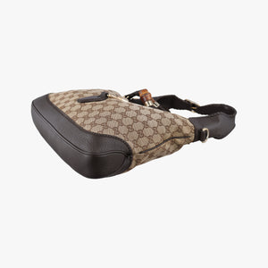 Vintage Gucci New Jackie Brown × Beige canvas×leather 219725 shoulderbag | stylenewstar
