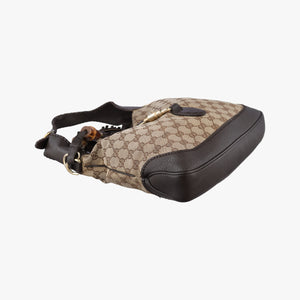 Vintage Gucci New Jackie Brown × Beige canvas×leather 219725 shoulderbag | stylenewstar