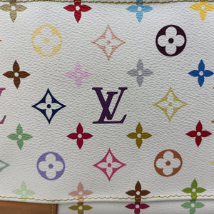 Secondhand Louis Vuitton CLAUDIA white Monogram Multicolor M40193 handbag | stylenewstar