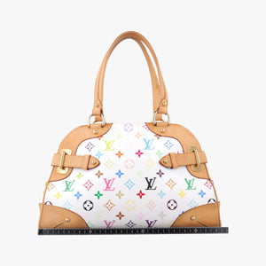 Secondhand Louis Vuitton CLAUDIA white Monogram Multicolor M40193 handbag | stylenewstar
