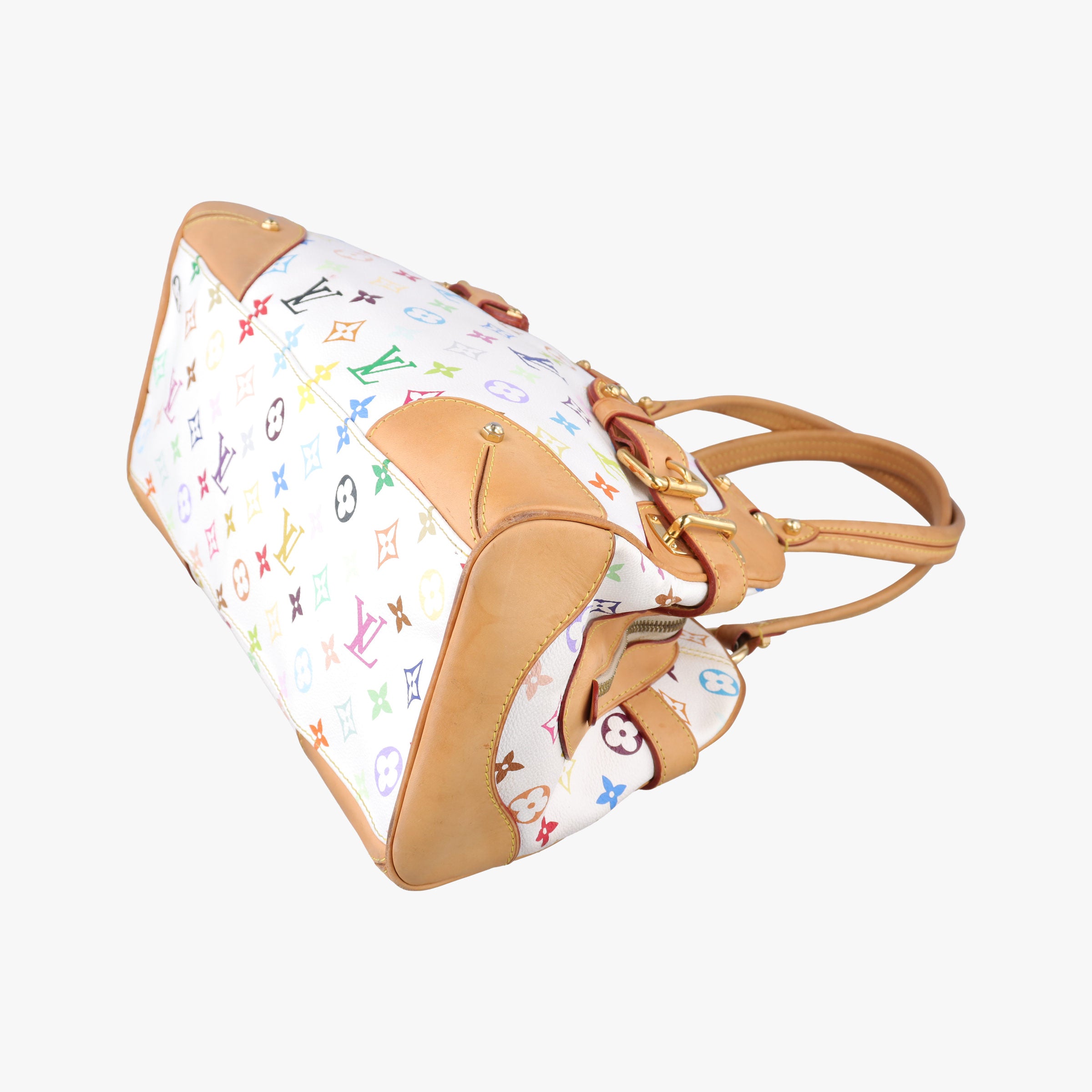 Secondhand Louis Vuitton CLAUDIA white Monogram Multicolor M40193 handbag | stylenewstar