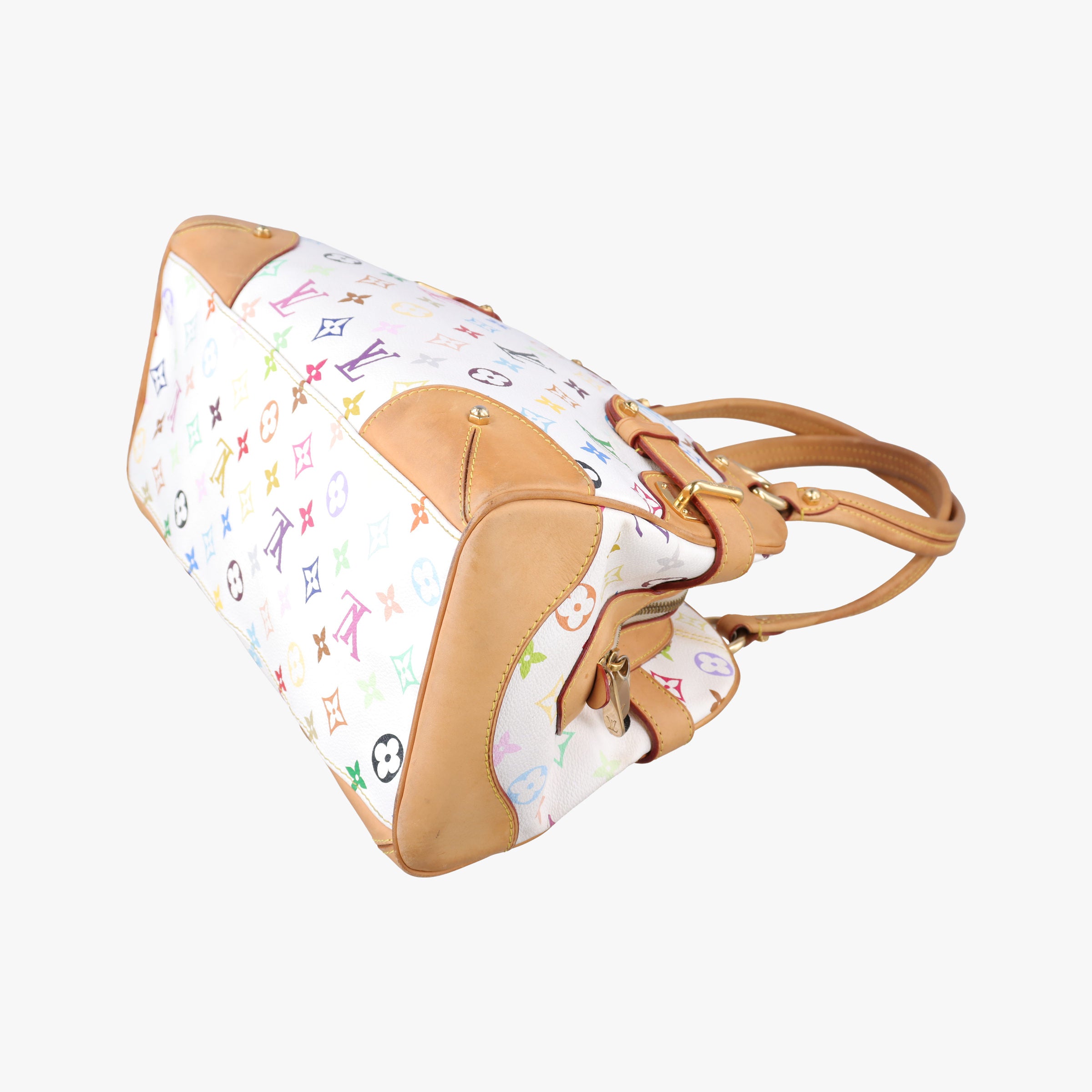 Secondhand Louis Vuitton CLAUDIA white Monogram Multicolor M40193 handbag | stylenewstar