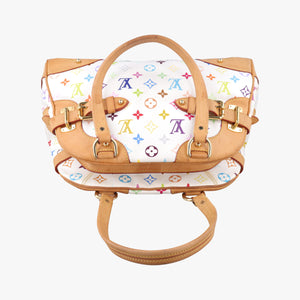 Secondhand Louis Vuitton CLAUDIA white Monogram Multicolor M40193 handbag | stylenewstar