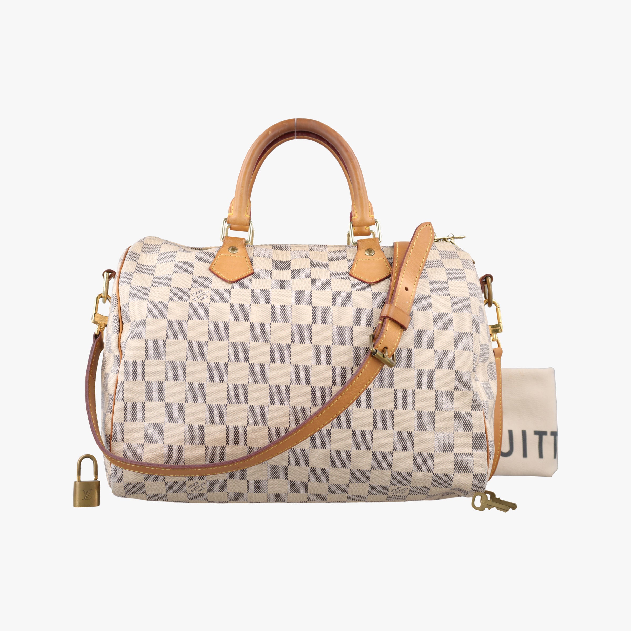 Pre-owned Louis Vuitton Speedy 30 AZUR Damier Canvas N41533 shoulderbag | stylenewstar