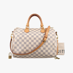 Pre-owned Louis Vuitton Speedy 30 AZUR Damier Canvas N41533 shoulderbag | stylenewstar