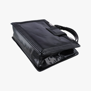 Secondhand Chanel Jetsetter Boy Shopping Tote Black Enamel A67019 shoulderbag | stylenewstar