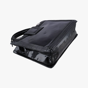 Secondhand Chanel Jetsetter Boy Shopping Tote Black Enamel A67019 shoulderbag | stylenewstar