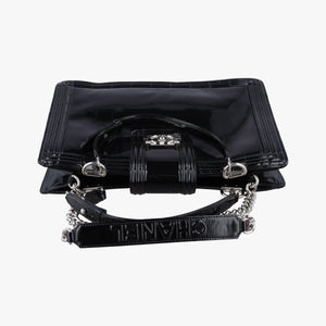 Secondhand Chanel Jetsetter Boy Shopping Tote Black Enamel A67019 shoulderbag | stylenewstar