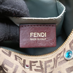 Pre-owned Fendi Zucchino Glitter Logo Multicolour canvas 8BL068 handbag | stylenewstar