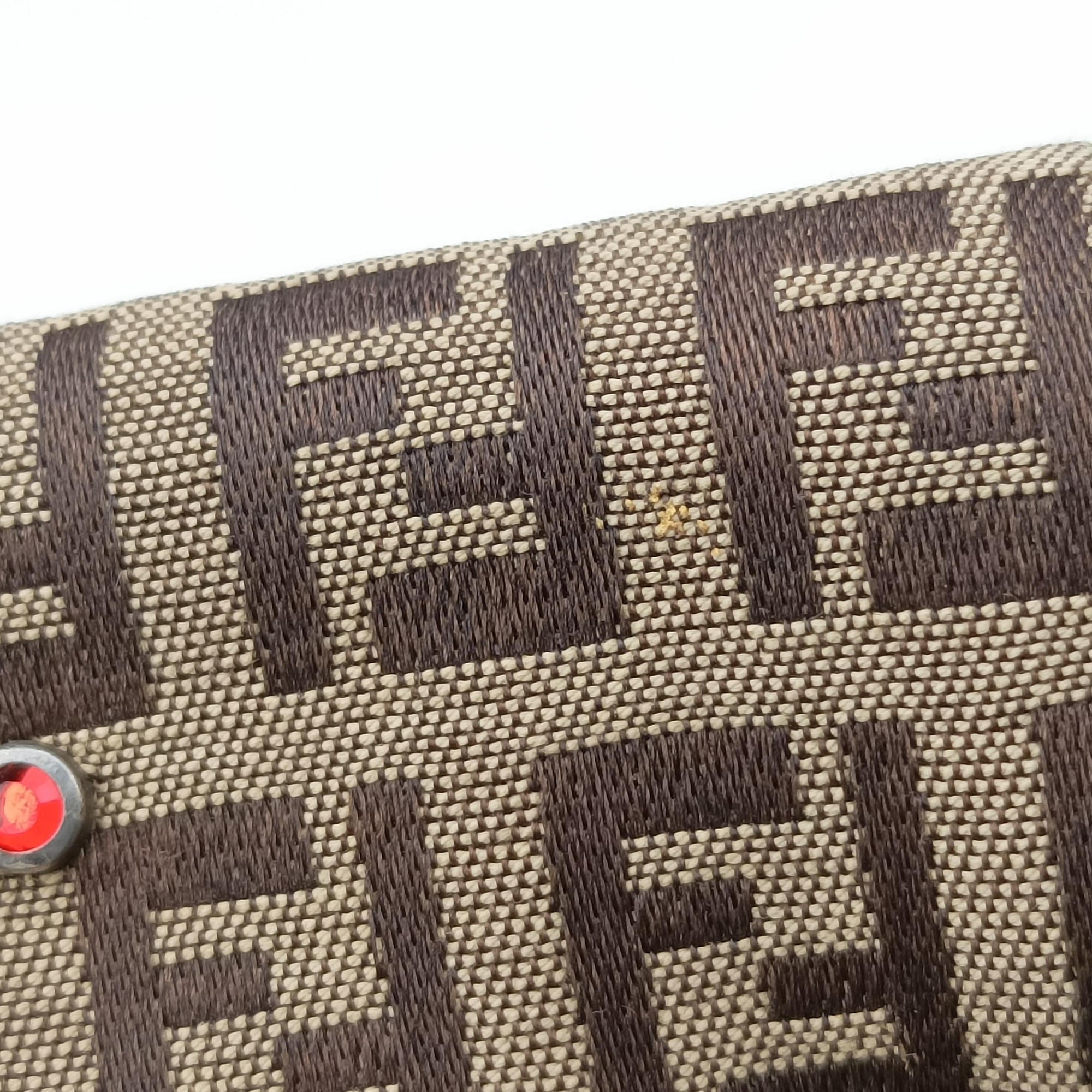 Pre-owned Fendi Zucchino Glitter Logo Multicolour canvas 8BL068 handbag | stylenewstar