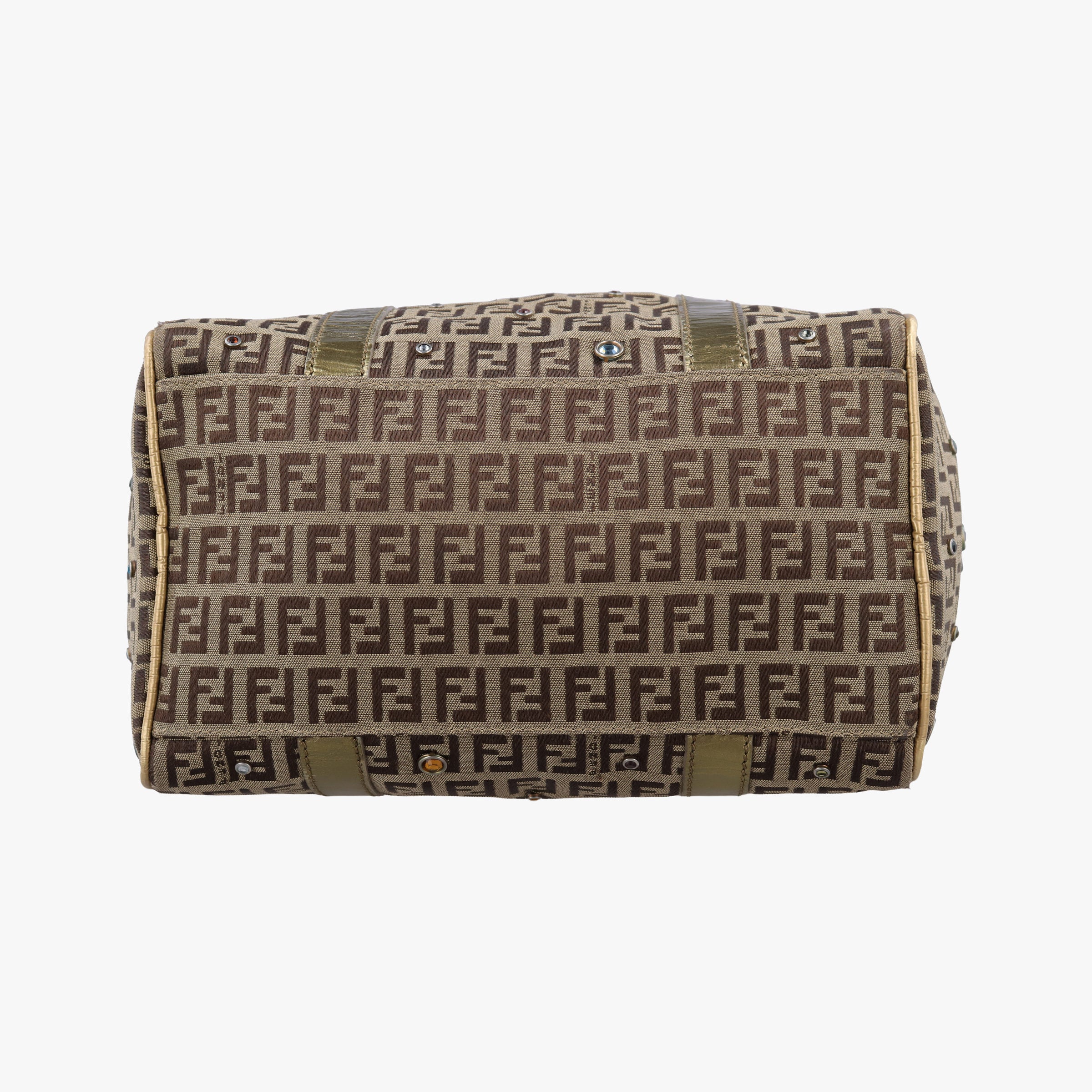 Pre-owned Fendi Zucchino Glitter Logo Multicolour canvas 8BL068 handbag | stylenewstar