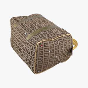 Pre-owned Fendi Zucchino Glitter Logo Multicolour canvas 8BL068 handbag | stylenewstar