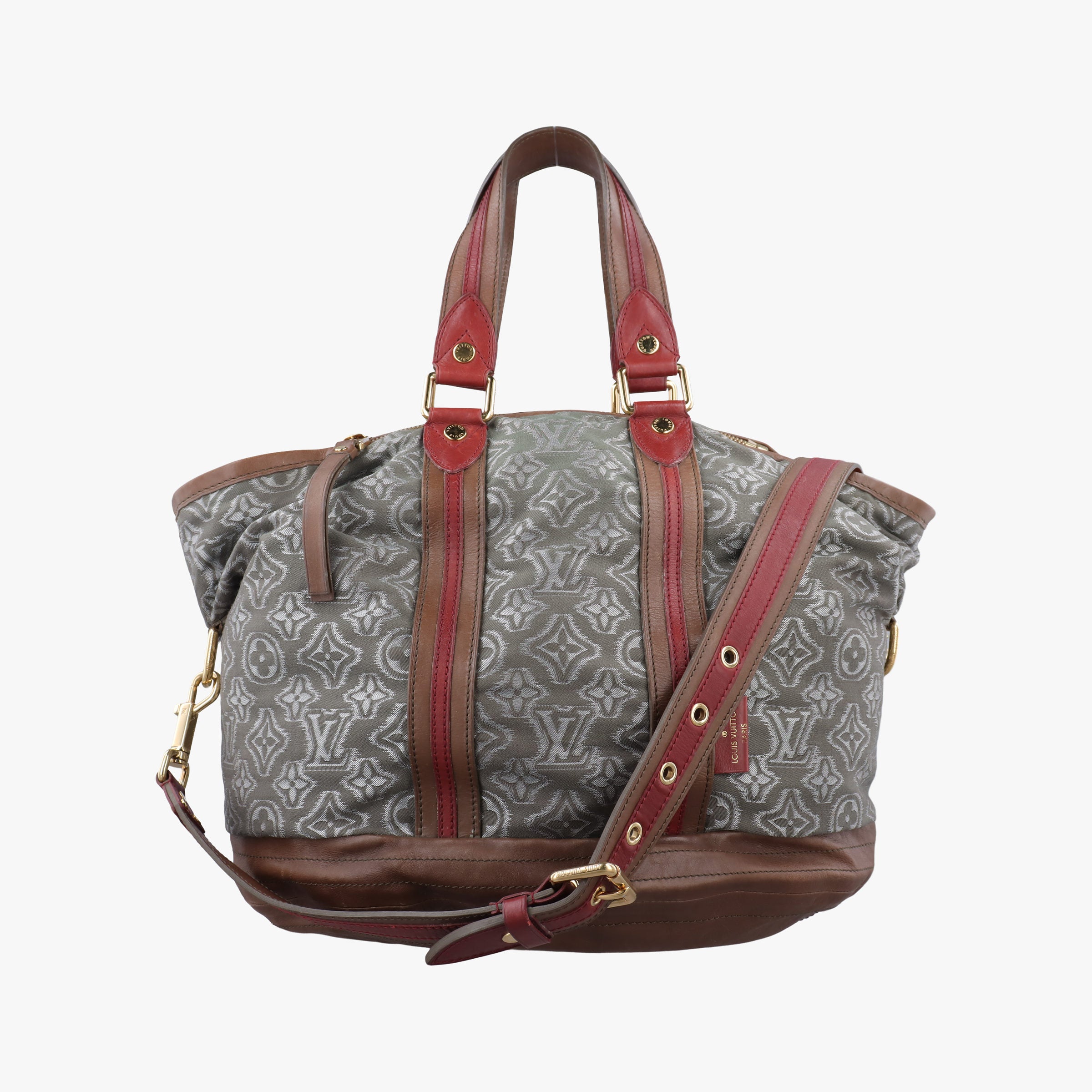 Pre-owned Louis Vuitton 2010 Collection Aviator Gray×Red×Brown Canvas ×Leather M40385 shoulderbag | stylenewstar