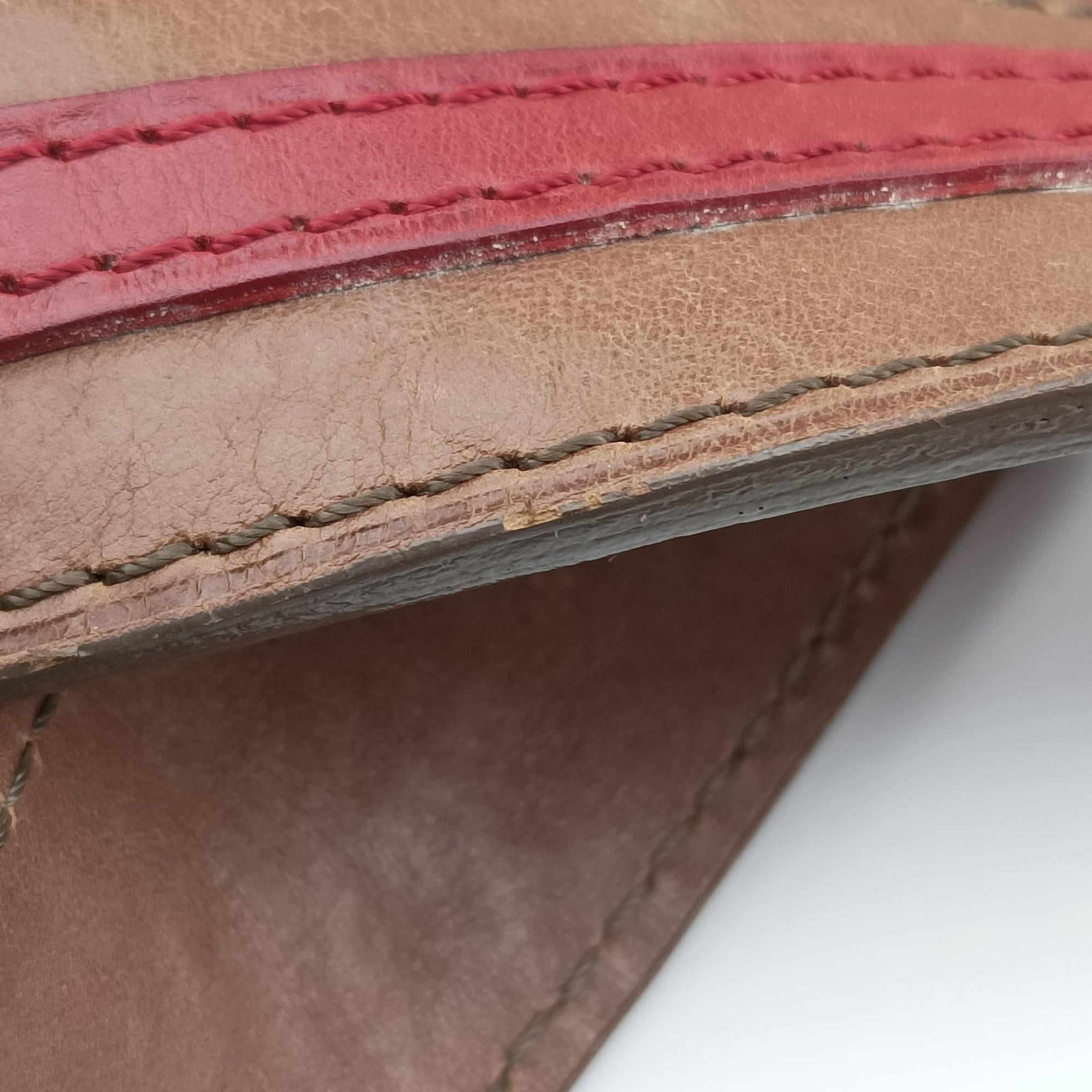 Pre-owned Louis Vuitton 2010 Collection Aviator Gray×Red×Brown Canvas ×Leather M40385 shoulderbag | stylenewstar
