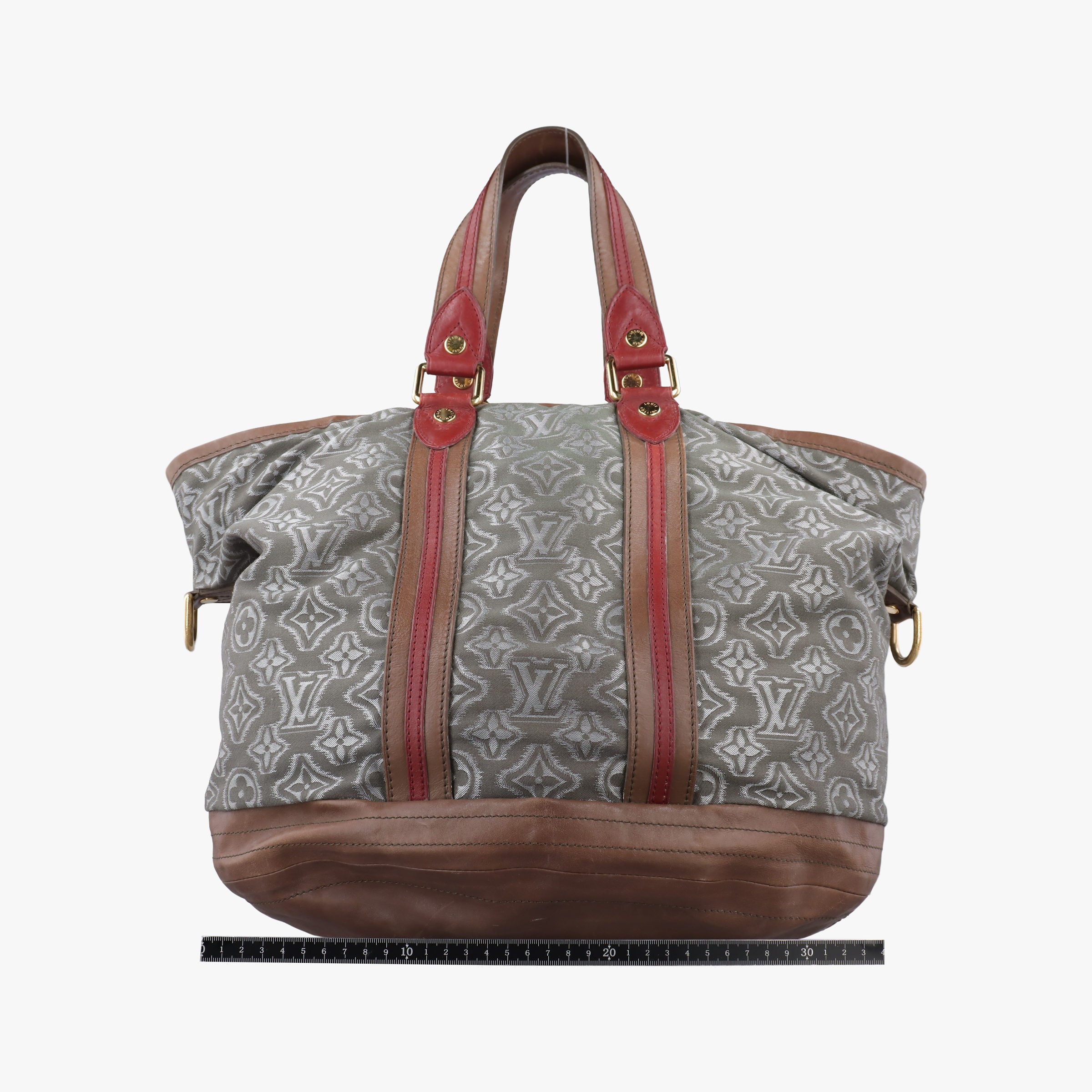 Pre-owned Louis Vuitton 2010 Collection Aviator Gray×Red×Brown Canvas ×Leather M40385 shoulderbag | stylenewstar