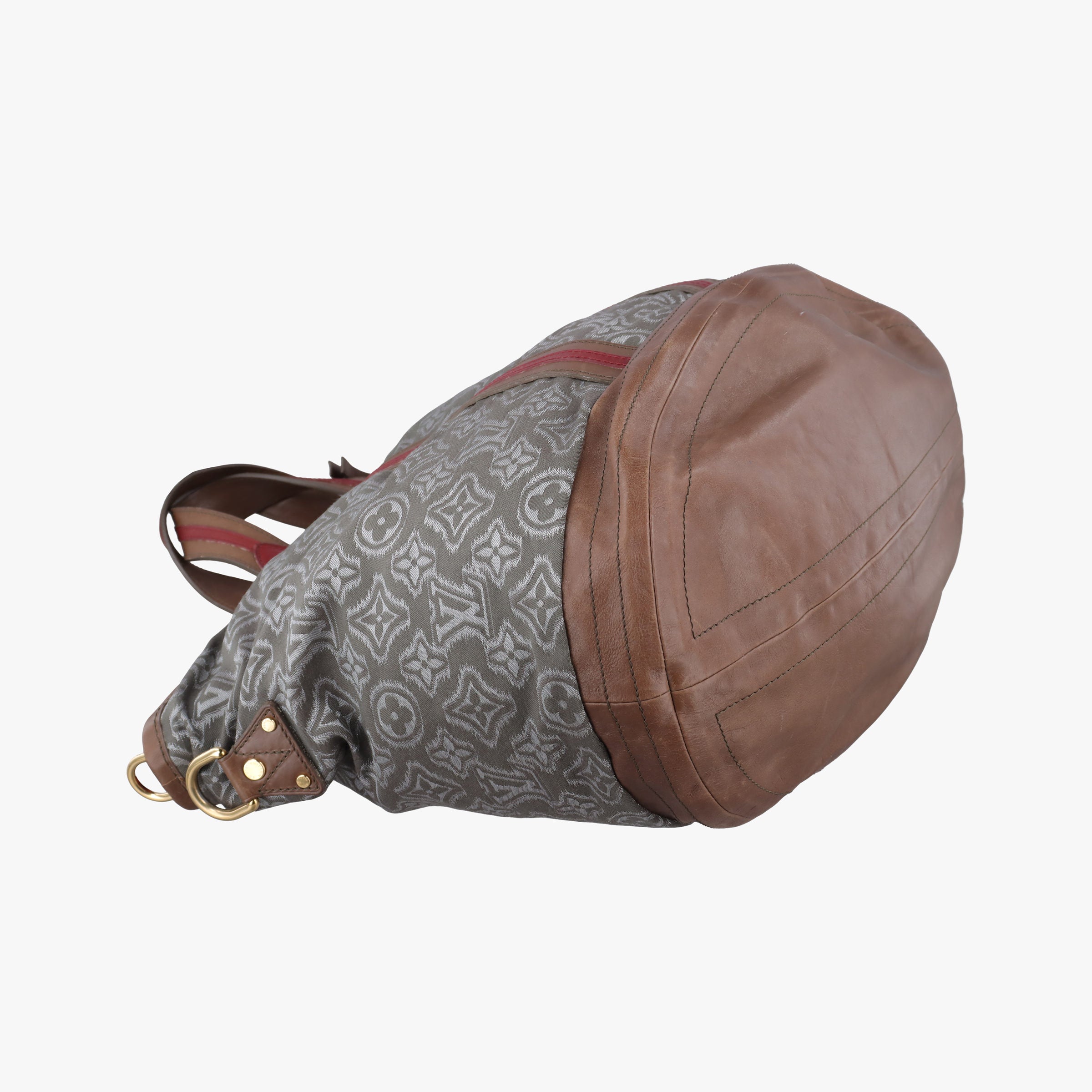 Pre-owned Louis Vuitton 2010 Collection Aviator Gray×Red×Brown Canvas ×Leather M40385 shoulderbag | stylenewstar