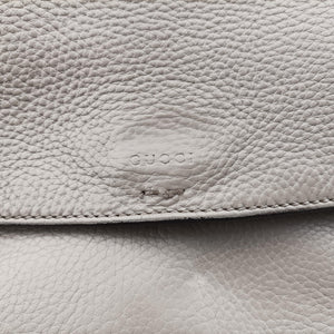 Pre-owned Gucci Bamboo Daily Grey Leather 370826 shoulderbag | stylenewstar