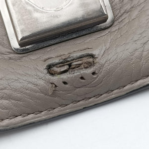 Pre-owned Gucci Bamboo Daily Grey Leather 370826 shoulderbag | stylenewstar