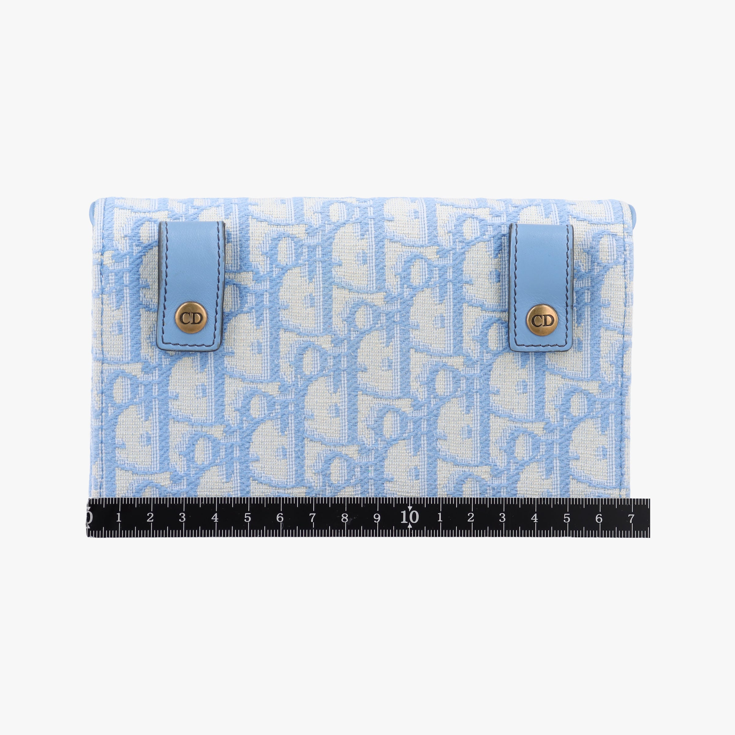Pre-owned Christian Dior Saddle White × Blue jacquard  bum bag/waist bag | stylenewstar