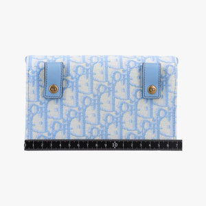 Pre-owned Christian Dior Saddle White × Blue jacquard  bum bag/waist bag | stylenewstar