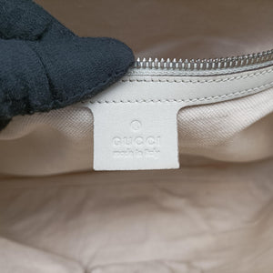 Pre-owned Gucci Bright Diamante White PVC coated canvas×Leather 285445 shoulderbag | stylenewstar