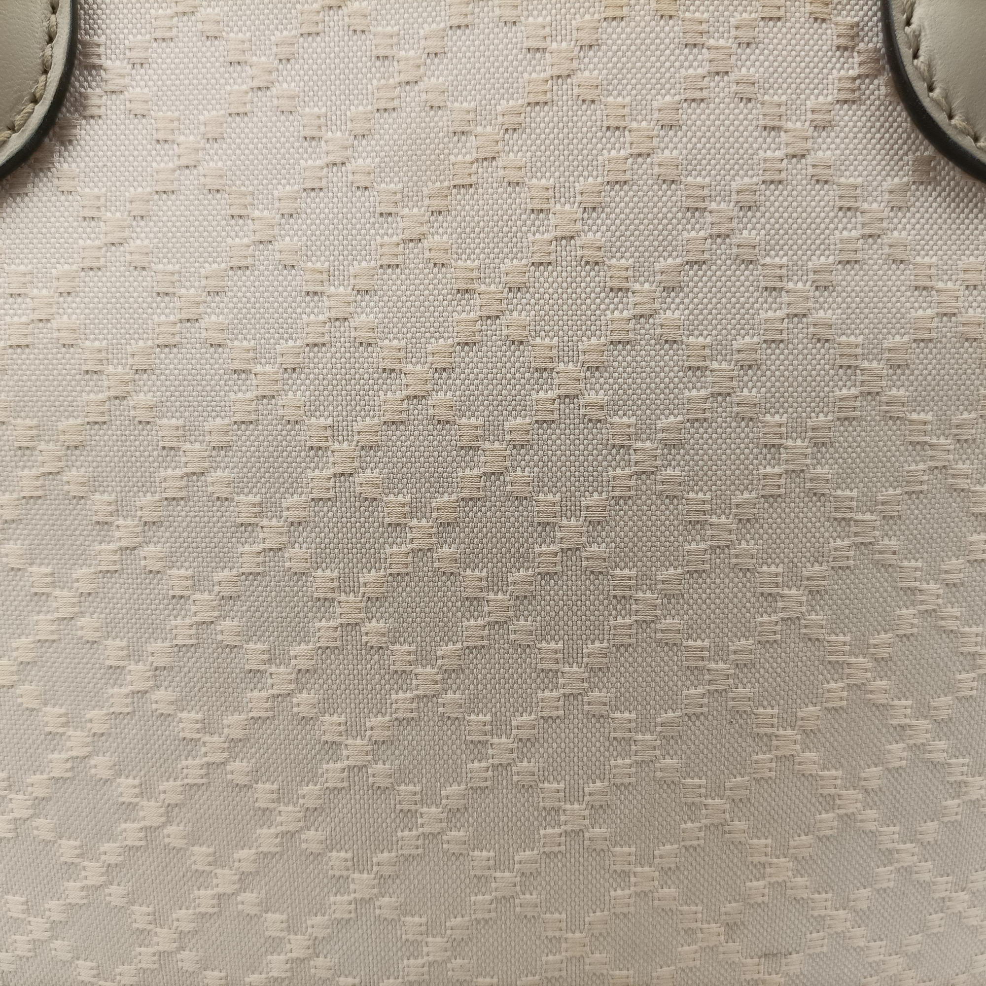 Pre-owned Gucci Bright Diamante White PVC coated canvas×Leather 285445 shoulderbag | stylenewstar