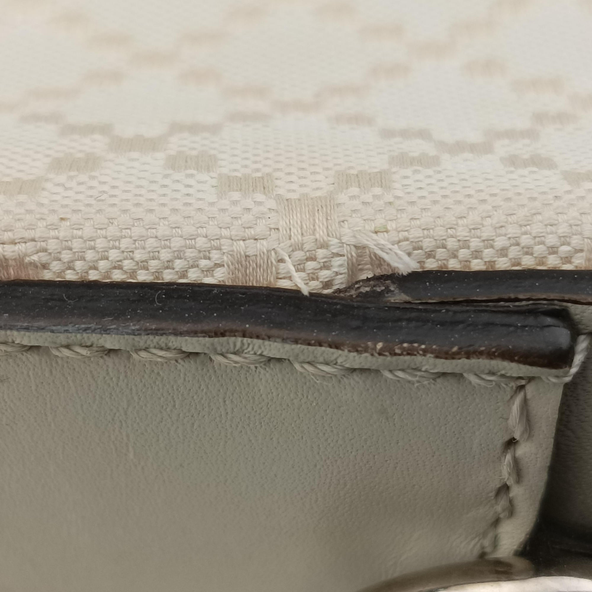 Pre-owned Gucci Bright Diamante White PVC coated canvas×Leather 285445 shoulderbag | stylenewstar
