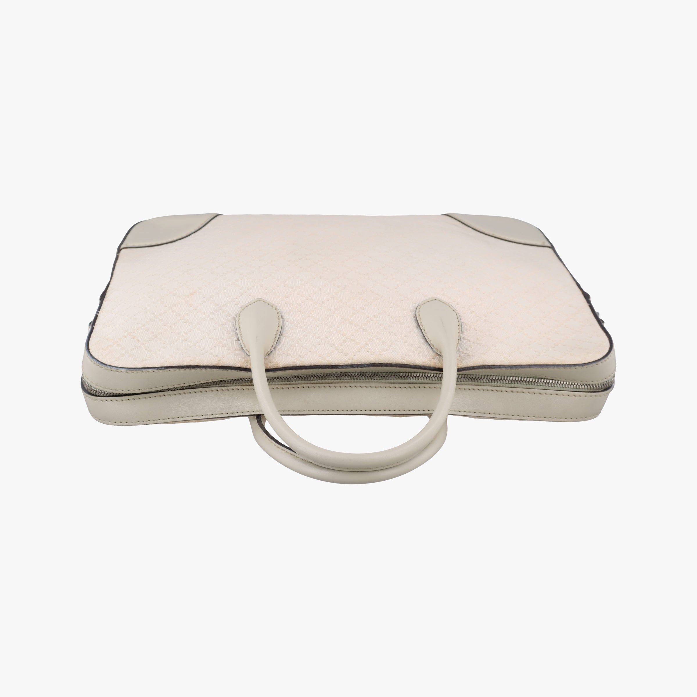 Pre-owned Gucci Bright Diamante White PVC coated canvas×Leather 285445 shoulderbag | stylenewstar