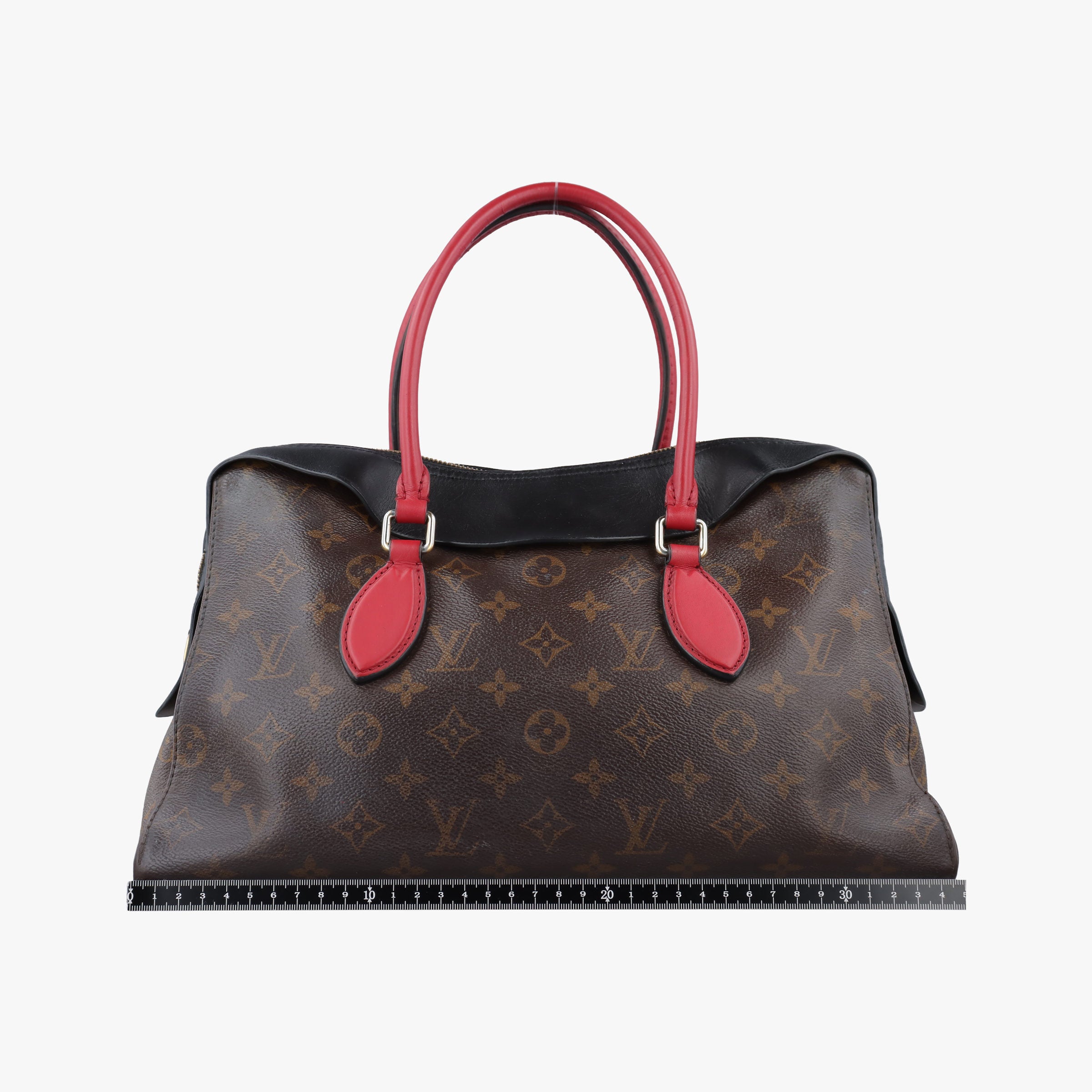 Vintage Louis Vuitton TUILERIES tote Brown×Noir×Red Monogram Canvas ácalf leather M41454 handbag | stylenewstar